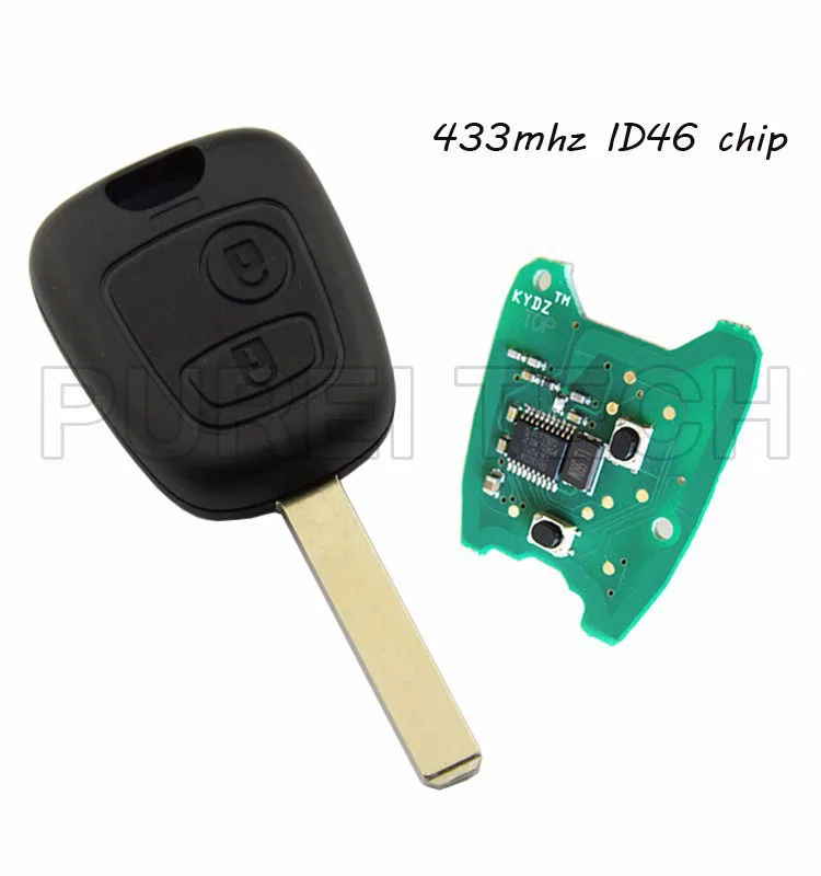 2 Button Car Complete Remote Control key for Peugeot 307 with electronic board 433mhz ID46 chip
2 Button Car Complete Remote Control key for Peugeot 307 with electronic board 433mhz ID46 chip