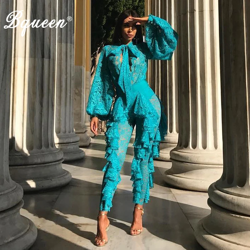 Bqueen Women Jumpsuits Bandage Lace Deep V Hollow Out Lace Up Sexy Club Party Bow Full Length Jumpsuit Vestidos 2019
Bqueen Women Jumpsuits Bandage Lace Deep V Hollow Out Lace Up Sexy Club Party Bow Full Length Jumpsuit Vestidos 2019