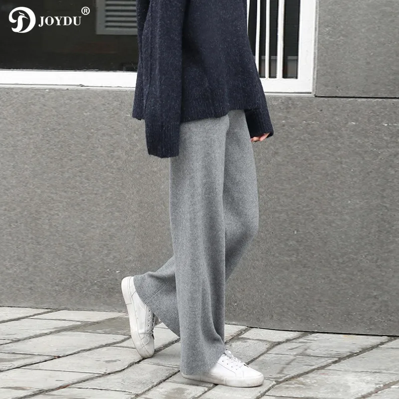JOYDU Brand Pants 2019 New Winter Warm Jersey Knit Wide Leg Pants Women High Waist Trousers pantalon femme harajuku Casual Pants
JOYDU Brand Pants 2019 New Winter Warm Jersey Knit Wide Leg Pants Women High Waist Trousers pantalon femme harajuku Casual Pants