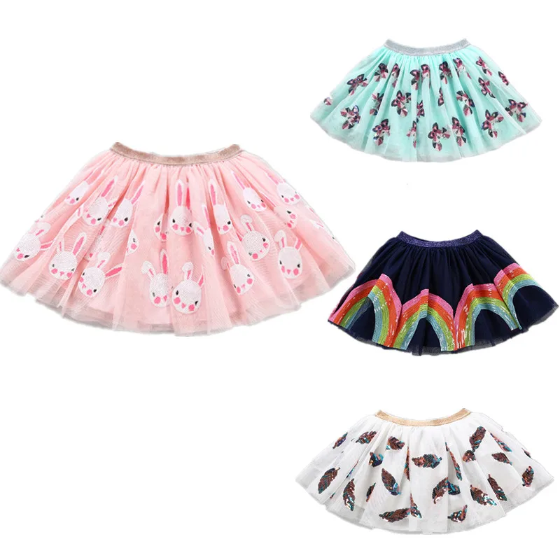 

Princess Summer Kids Baby Dance Tutu Skirt For Girl Sequin 3 Layers Tulle Toddler Lace Pettiskirt Children Chiffon 2-7T