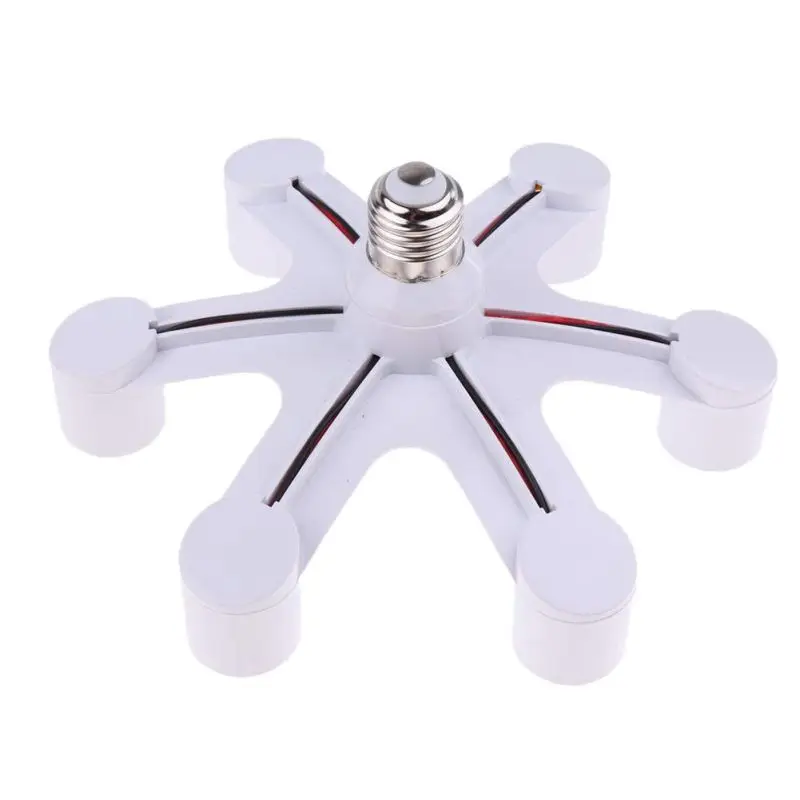 White Multi-head Plastic E27 Lamp Base Splitter Socket LED Light Lamp Bracket Adapter Bulb with 4 head or 5 head or 6 head Light
White Multi-head Plastic E27 Lamp Base Splitter Socket LED Light Lamp Bracket Adapter Bulb with 4 head or 5 head or 6 head Light