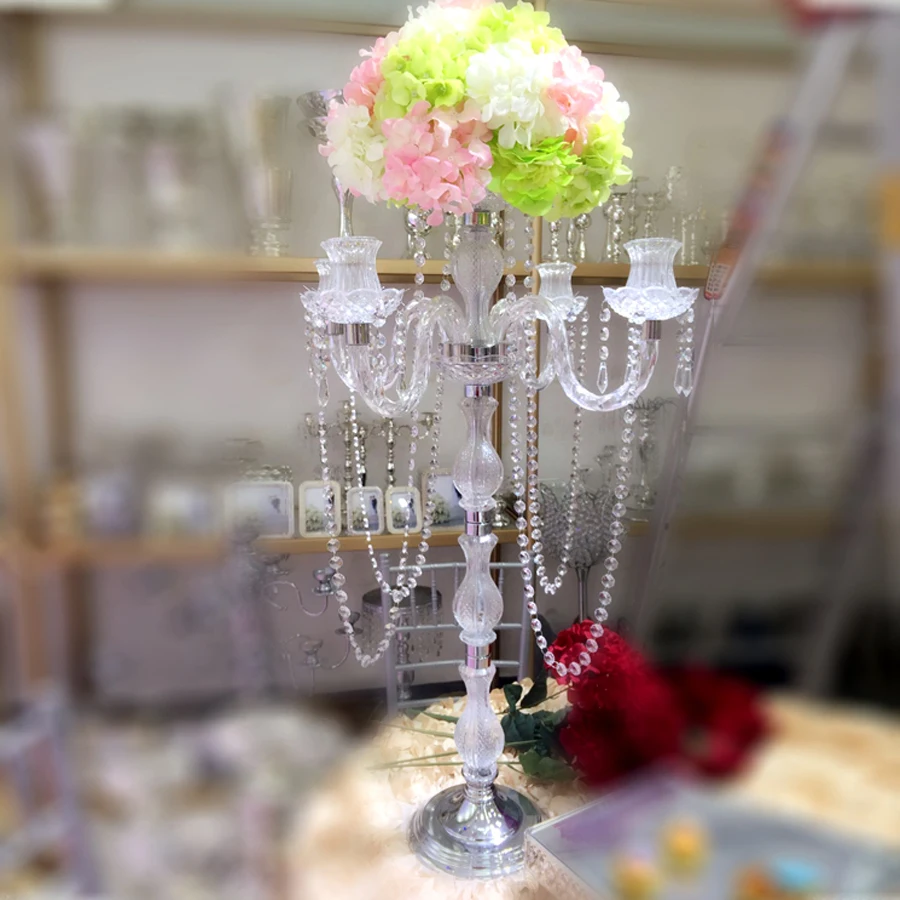 80/100cm tall Acrylic 5 arms wedding candle holder with crystal pendants party event candle holder centerpiece
80/100cm tall Acrylic 5 arms wedding candle holder with crystal pendants party event candle holder centerpiece