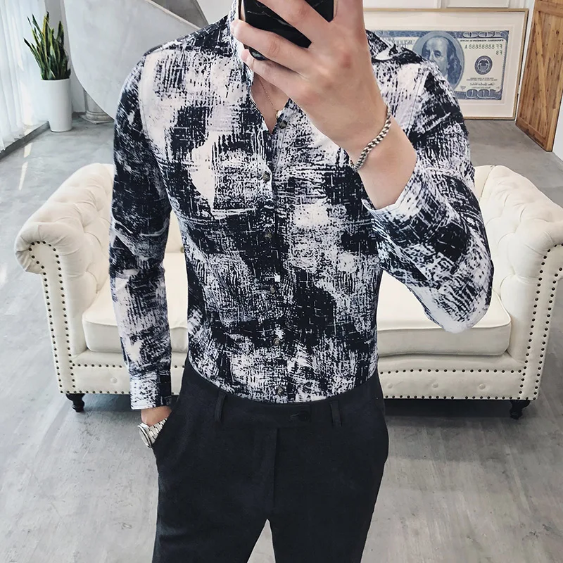 Hot Sale Men Shirt Social Fashion 2019 Autumn Long Sleeve Mens Dress Shirts Casual Slim Fit Shirt Men Night Club Party Dress 3XL
Hot Sale Men Shirt Social Fashion 2019 Autumn Long Sleeve Mens Dress Shirts Casual Slim Fit Shirt Men Night Club Party Dress 3XL