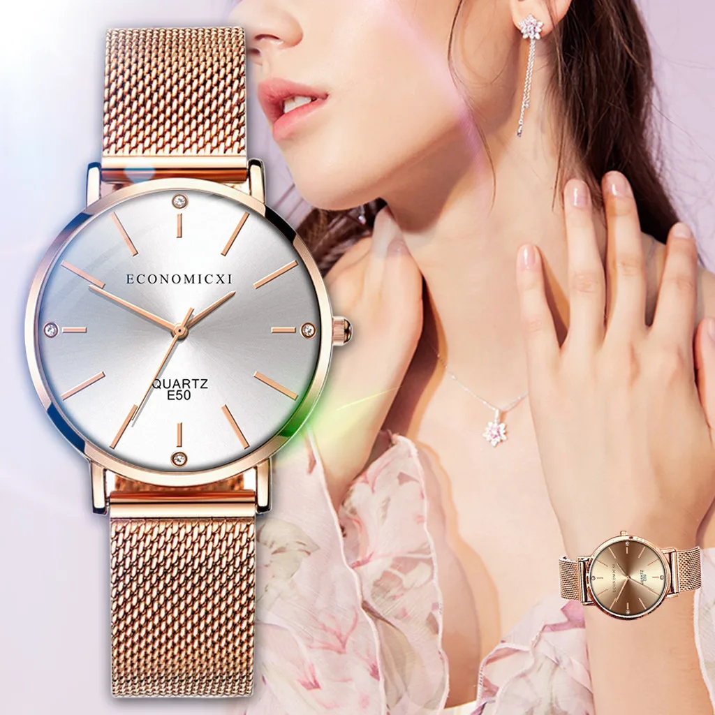 sanwony Women's Casual Quartz Rose Gold Steel Mesh Strap Watch Analog Wrist Watch reloj mujer zegarek damski relojes mujer
sanwony Women's Casual Quartz Rose Gold Steel Mesh Strap Watch Analog Wrist Watch reloj mujer zegarek damski relojes mujer