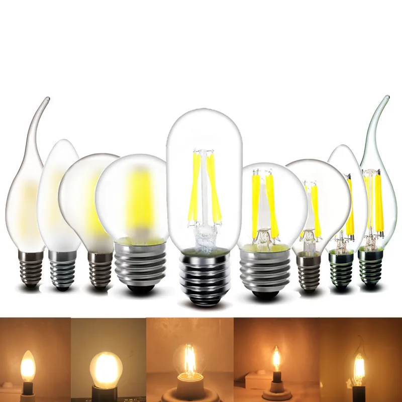 

2w 4w 6w E27 E14 LED Bulb G45 C35 T45 Lamp Light 220v AC small lights decoration Crystal chandeliers light source