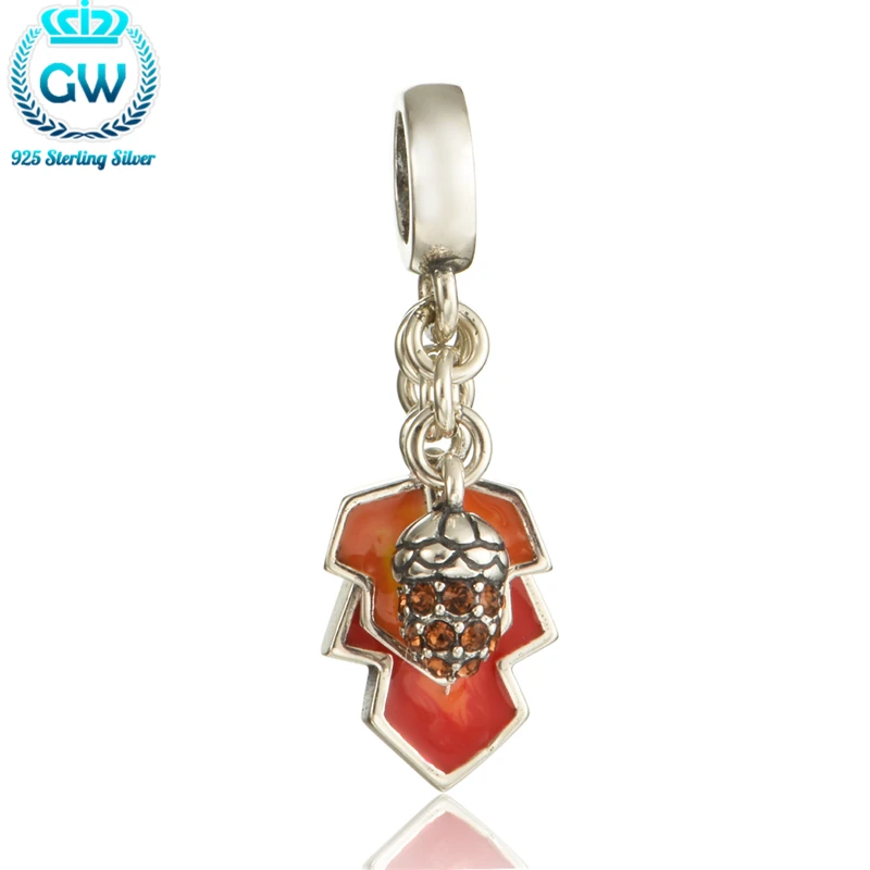 925 Sterling Silver Leaf Charm Diy With Orange Enamel Charm Bracelets Bangles Beads & Jewelry Making S411
925 Sterling Silver Leaf Charm Diy With Orange Enamel Charm Bracelets Bangles Beads & Jewelry Making S411