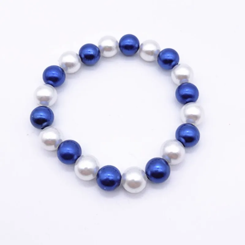 Blue/White Imitation Pearl Beads Handmade Elastic Bracelet Phi Beta Sigma Fraternity Charm Bracelet & Bangles For Woman Girl
Blue/White Imitation Pearl Beads Handmade Elastic Bracelet Phi Beta Sigma Fraternity Charm Bracelet & Bangles For Woman Girl