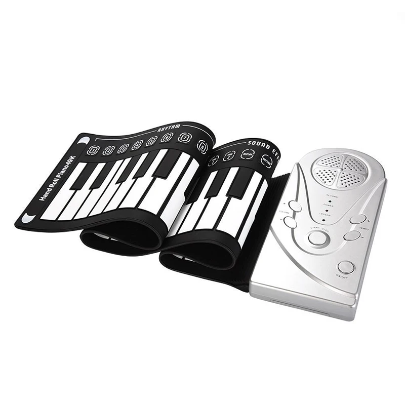 New Portable Flexible Digital Keyboard Piano 49 Keys Tones Rhythms Electronic Roll Up Piano Toys XD88
New Portable Flexible Digital Keyboard Piano 49 Keys Tones Rhythms Electronic Roll Up Piano Toys XD88