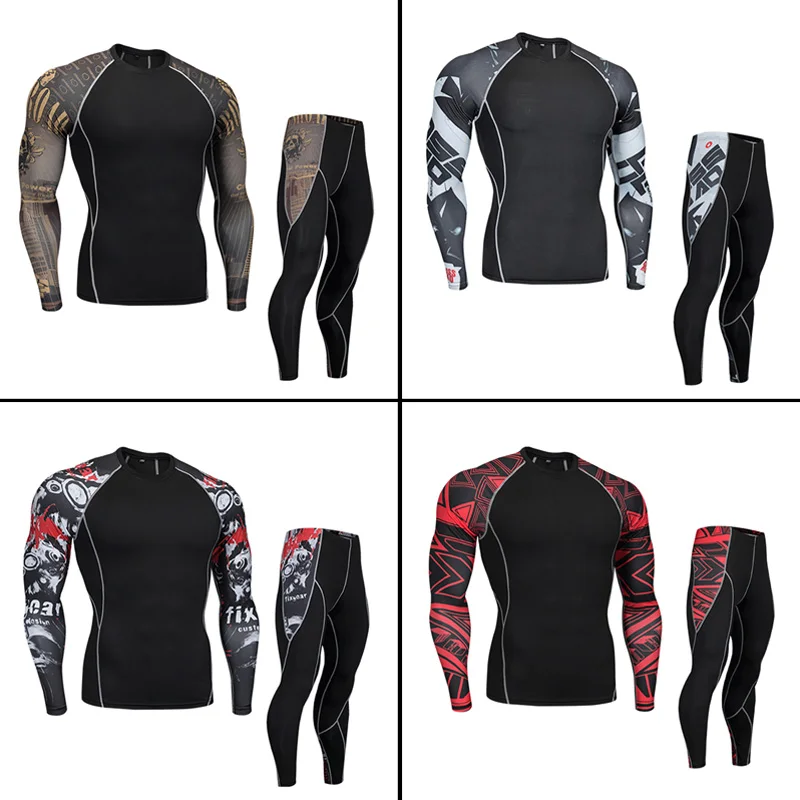 2018 New Men's Compression Tights Workout Long-Sleeve Fitness Training Suit Men's Sports Suit Shirt rashgard Set S M XL 3XL 4XL
2018 New Men's Compression Tights Workout Long-Sleeve Fitness Training Suit Men's Sports Suit Shirt rashgard Set S M XL 3XL 4XL