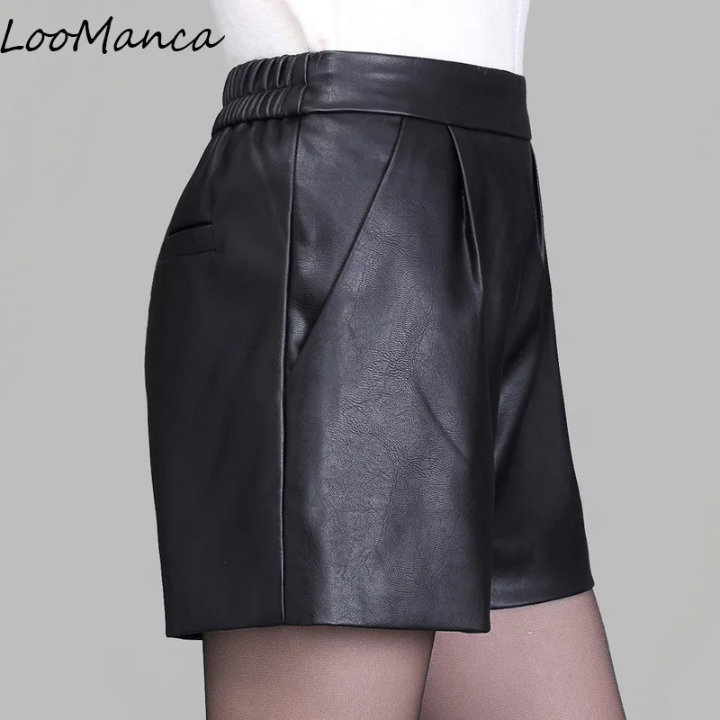 Casual women autumn winter PU leather shorts 2018 New wide leg short Pants high waist shorts for women plus size
Casual women autumn winter PU leather shorts 2018 New wide leg short Pants high waist shorts for women plus size