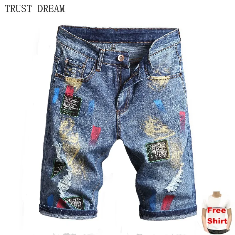 Summer Europeans Designed Men Denim Slim Shorts Painted Casual Outside Man Decent Jeans Amazing Quality Short
Summer Europeans Designed Men Denim Slim Shorts Painted Casual Outside Man Decent Jeans Amazing Quality Short