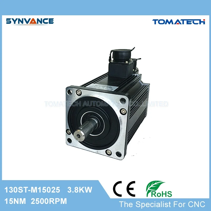 130ST-M15025 130mm flange 3.8kW 2500rpm 15nm high cost-effective AC servo motor for most of servo driver
130ST-M15025 130mm flange 3.8kW 2500rpm 15nm high cost-effective AC servo motor for most of servo driver
