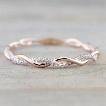Rose Gold Diamond Wave Ring Diamante Bizuteria round classic Bague Etoile Gemstone ring for Women 925 Sterling Silver Color
Rose Gold Diamond Wave Ring Diamante Bizuteria round classic Bague Etoile Gemstone ring for Women 925 Sterling Silver Color