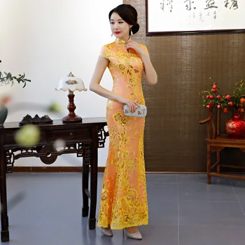 Fashion Party Cheongsam Oriental Evening Dress Chinese Style Women Elegant Qipao Sexy Long Robe Retro Vestido Plus Size S-4XL
Fashion Party Cheongsam Oriental Evening Dress Chinese Style Women Elegant Qipao Sexy Long Robe Retro Vestido Plus Size S-4XL
