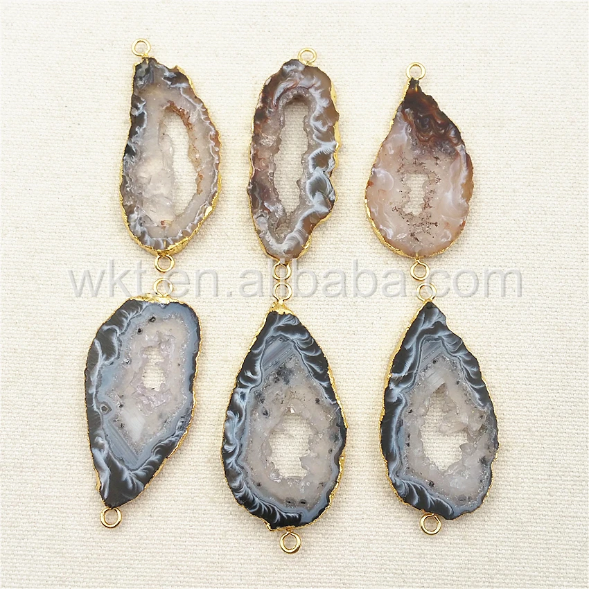 WT-C174 Natural Geode Stone Connector Jewelry in random shape,Size 30-35mm Raw color natural At gate connector Wholesale
WT-C174 Natural Geode Stone Connector Jewelry in random shape,Size 30-35mm Raw color natural At gate connector Wholesale