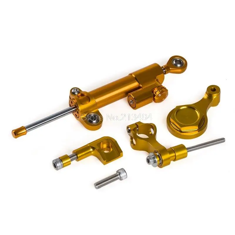 New Arrival Gold CNC Steering Damper Stabilizer and Bracket For Yamaha YZF-R1 09-12 YZF-R6 06-15
New Arrival Gold CNC Steering Damper Stabilizer and Bracket For Yamaha YZF-R1 09-12 YZF-R6 06-15