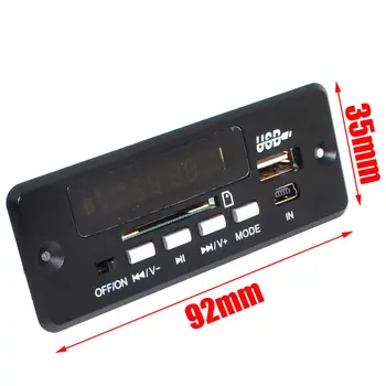 12V Car Handsfree Standard Wireless Bluetooth Remote Music USB MP3 Decoder W/TF Card Slot Decoding Board Audio Module for Car
12V Car Handsfree Standard Wireless Bluetooth Remote Music USB MP3 Decoder W/TF Card Slot Decoding Board Audio Module for Car
