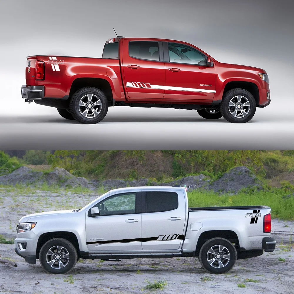 4pcs Sets Decal Sticker Side Stripes Graphics "L" Arrow Z71 Off Road For Chevrolet COLORADO | Автомобили и мотоциклы