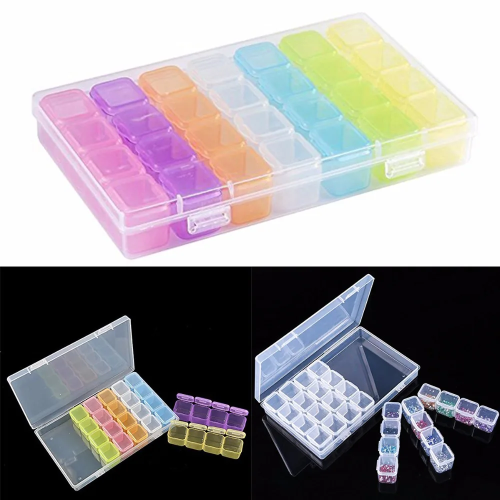 28 Lattices Detachable Diamond Embroidery Accessories Storage Box Case Organizer Sorting Holder Rhinestone Divider With Cover
28 Lattices Detachable Diamond Embroidery Accessories Storage Box Case Organizer Sorting Holder Rhinestone Divider With Cover