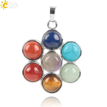 CSJA 2pcs New Arrival Flower of Life Pendant 7 Chakra Stone Yoga Symbol Reiki Health Amulet Natural Stone Necklace Pendant E030
CSJA 2pcs New Arrival Flower of Life Pendant 7 Chakra Stone Yoga Symbol Reiki Health Amulet Natural Stone Necklace Pendant E030