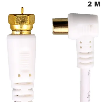 HWEXPRESS Hot White 2 M 9.5mm 90 Degrees Male to F type Male Coaxial TV Satellite Antenna Cable
HWEXPRESS Hot White 2 M 9.5mm 90 Degrees Male to F type Male Coaxial TV Satellite Antenna Cable