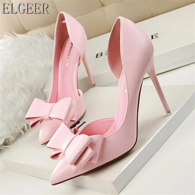 New hot womens high heels shoes fashion sweet bow high heels fine with high-heel shallow mouth pointed side hollow shoes
New hot womens high heels shoes fashion sweet bow high heels fine with high-heel shallow mouth pointed side hollow shoes