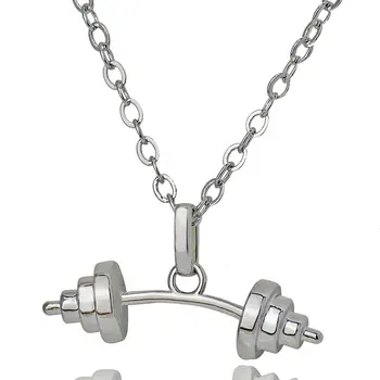 Sport Dumbbell Pendant Necklace Barbell Weight Charm Rhodium Plated Chain Necklace Fitness Gym Crossfit Jewelry 10pcs
Sport Dumbbell Pendant Necklace Barbell Weight Charm Rhodium Plated Chain Necklace Fitness Gym Crossfit Jewelry 10pcs