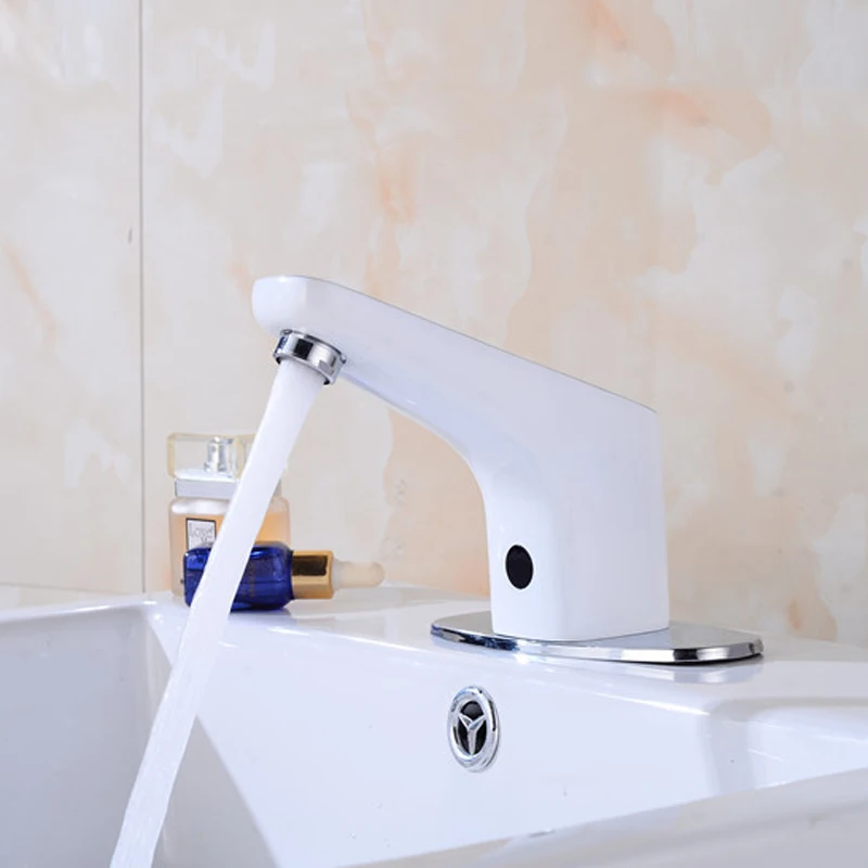 touchless white Sensor Faucet mixer for bathroom Sink water saving Automatic infrared Inductive Tap Basin Faucet TL030
touchless white Sensor Faucet mixer for bathroom Sink water saving Automatic infrared Inductive Tap Basin Faucet TL030