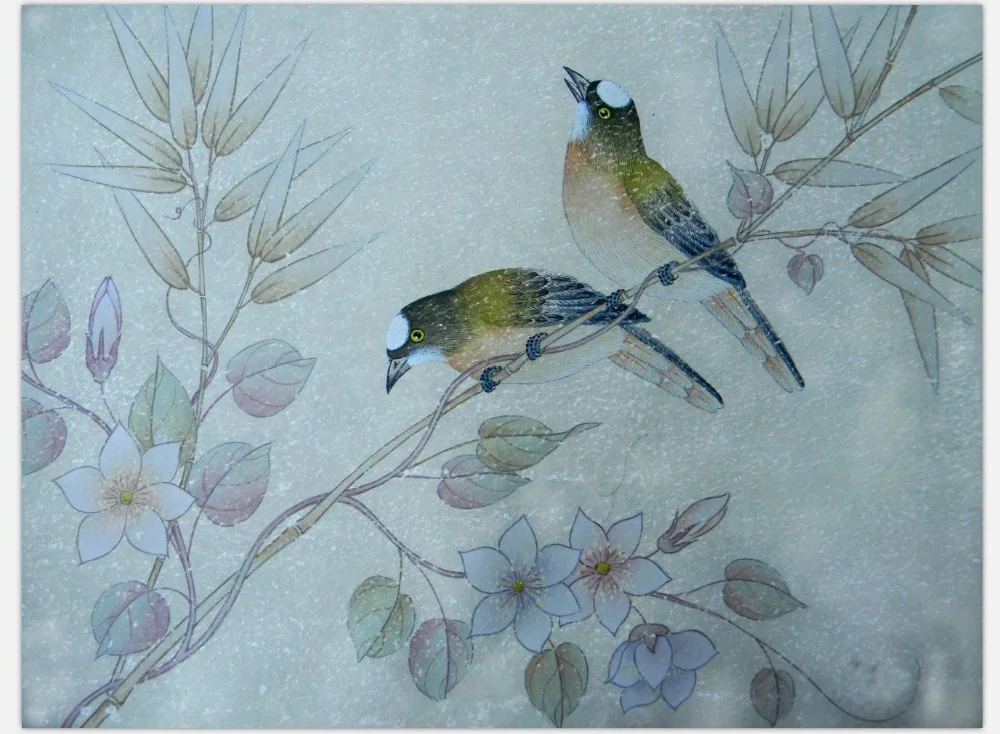 Classic style ANTIQUE effect Hand-painted silk wallpaper painting flowers with birds many patterns and background optional
Classic style ANTIQUE effect Hand-painted silk wallpaper painting flowers with birds many patterns and background optional