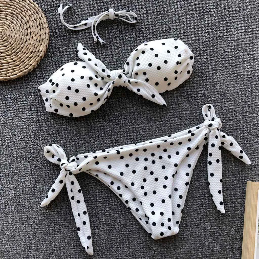 Women two piece set bikini Sexy Dot Printed Bikini Set Push-Up Padded Bow Swimwear Swimsuit Beachwear bikini 2019 summer 2#5#
Women two piece set bikini Sexy Dot Printed Bikini Set Push-Up Padded Bow Swimwear Swimsuit Beachwear bikini 2019 summer 2#5#
