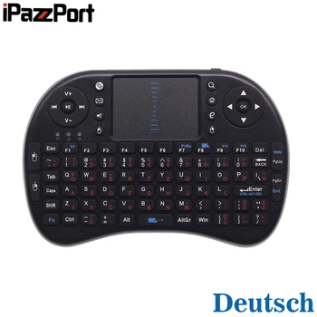 

iPazzPort KP-810-21 German Deutsch Air Mouse 2.4G Mini Wireless Keyboard with Touchpad for Google Android TV Box, Mini PC,