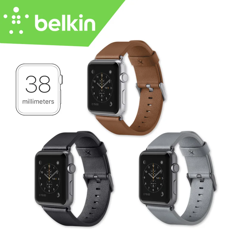 Belkin Оригинал Премиум классический итальянский кожаный ремешок для Apple Watch 38 мм с
