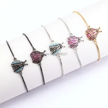 10Pcs Cute Jewelry Micro Pave CZ Connector Bead Adjustable Bracelets
10Pcs Cute Jewelry Micro Pave CZ Connector Bead Adjustable Bracelets