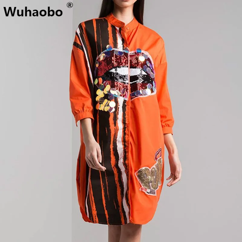 Long Sleeve Shirt Dress Women Autumn Fashion Stand Collar Button up Blouse Dress Ladies Streetwear Oversized Sequin Shirt Dress
Long Sleeve Shirt Dress Women Autumn Fashion Stand Collar Button up Blouse Dress Ladies Streetwear Oversized Sequin Shirt Dress