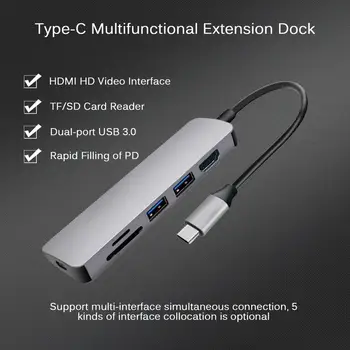 6 In 1 Thunderbolt 3 Usb-C To Hdmi 4K Adapter Sd Tf Card Reader Usb3.0 Hub Pd Multifunction Usb3.0 Hub
6 In 1 Thunderbolt 3 Usb-C To Hdmi 4K Adapter Sd Tf Card Reader Usb3.0 Hub Pd Multifunction Usb3.0 Hub