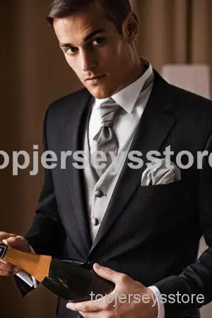 Custom Made New Arrival Slim Fit Lapel Black Groom Tuxedos Best Man Suit Wedding Groom Suits Groomsmen Suits (Jacket+Pants+Tie+V
Custom Made New Arrival Slim Fit Lapel Black Groom Tuxedos Best Man Suit Wedding Groom Suits Groomsmen Suits (Jacket+Pants+Tie+V