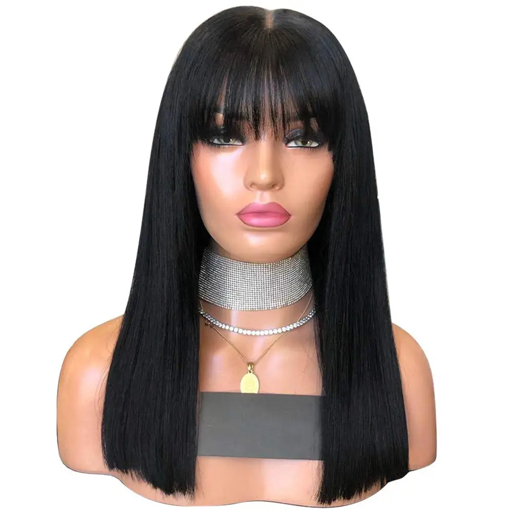 180% Denisty Brazilian Hair 13X6 Bob Cut Fringe Lace Front Wigs With Bangs Glueless Short Lace Wig Pre Plucked Baby Hair
180% Denisty Brazilian Hair 13X6 Bob Cut Fringe Lace Front Wigs With Bangs Glueless Short Lace Wig Pre Plucked Baby Hair