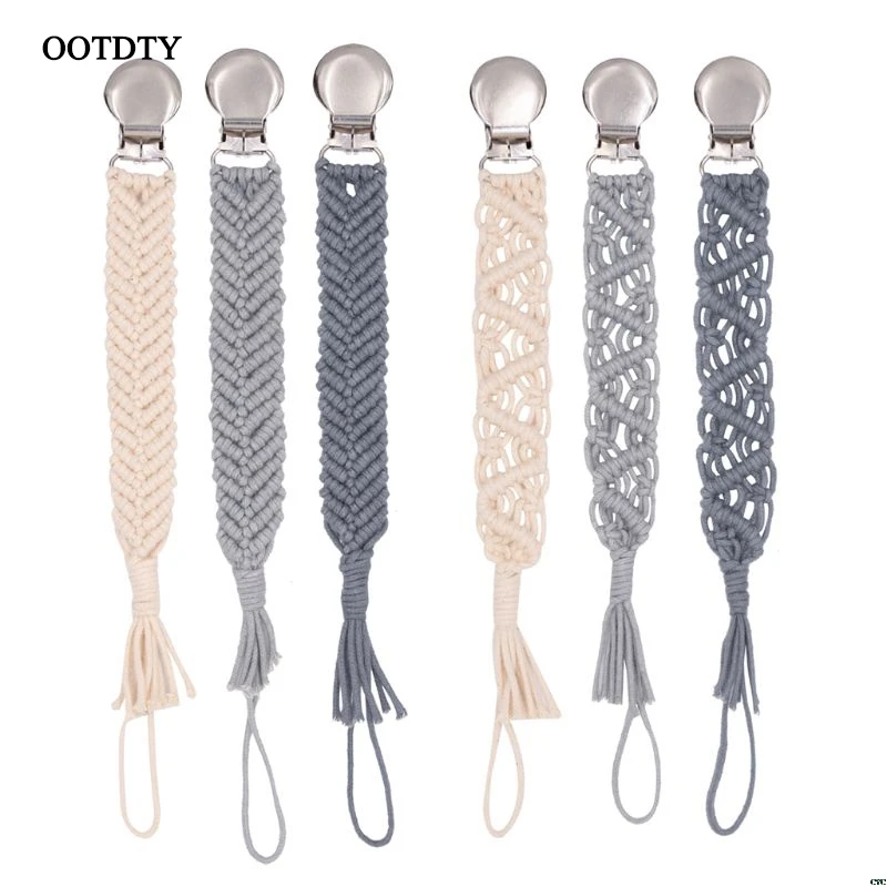 Vintage Simple Crochet Pacifier Clip Baby Cotton Tassel Pacifier Chain for Newborn Teething Soother Chew Toy Dummy Clips
Vintage Simple Crochet Pacifier Clip Baby Cotton Tassel Pacifier Chain for Newborn Teething Soother Chew Toy Dummy Clips