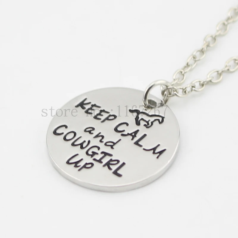 2015 new arrive Cowgirl Jewelry"KEEP CALM and COWGIRL UP"Necklace Hand stamped horse lover jewelry horse gift necklace
2015 new arrive Cowgirl Jewelry"KEEP CALM and COWGIRL UP"Necklace Hand stamped horse lover jewelry horse gift necklace