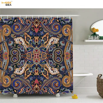 HUGSIDEA Waterproof Bath Shower Curtains Historical Moroccan Florets with Slavic Effects Heritage Design Bathroom Curtain Fabric
HUGSIDEA Waterproof Bath Shower Curtains Historical Moroccan Florets with Slavic Effects Heritage Design Bathroom Curtain Fabric