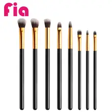 FIA 8 Pincéis de Maquiagem pcs 100% Vegan Cabelo Sintético Pincéis para Maquiagem Dos Olhos Sombra Blending Eyeliner Escovas Lábio(China)