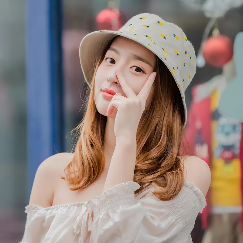 Hat women ladies summer pineapple cloth cap foldable double-sided fisherman hat Korean version of the cute fashion basin cap
Hat women ladies summer pineapple cloth cap foldable double-sided fisherman hat Korean version of the cute fashion basin cap