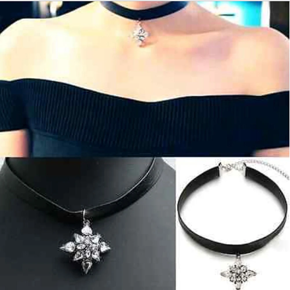 Crystal Leather Choker Necklaces Women Punk Pendant Necklace Gothic Choker Charming Goth boho Jewelry For Girls
Crystal Leather Choker Necklaces Women Punk Pendant Necklace Gothic Choker Charming Goth boho Jewelry For Girls