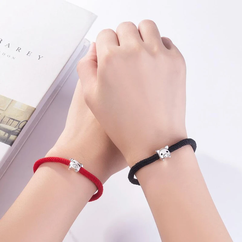 2019 Trendy 925 Silver Chain Bracelets for Women Holiday Party Jewelry Cute Pig Red Black Rope Couple Bangles Girl Birthday Gift
2019 Trendy 925 Silver Chain Bracelets for Women Holiday Party Jewelry Cute Pig Red Black Rope Couple Bangles Girl Birthday Gift