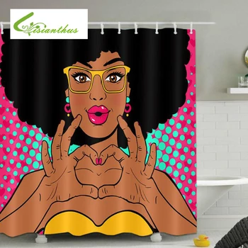 New Colorful Eco-friendly African Woman Printed Waterproof Bathroom Polyester High Quality Washable Bath Decor Shower Curtain
New Colorful Eco-friendly African Woman Printed Waterproof Bathroom Polyester High Quality Washable Bath Decor Shower Curtain