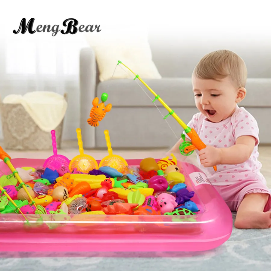 40pcs/lot Children Magnetic Fishing Toy With Inflatable Pool Rod Net Set Kids Model Play Fishing Games Child Outdoor Bath Toys
40pcs/lot Children Magnetic Fishing Toy With Inflatable Pool Rod Net Set Kids Model Play Fishing Games Child Outdoor Bath Toys