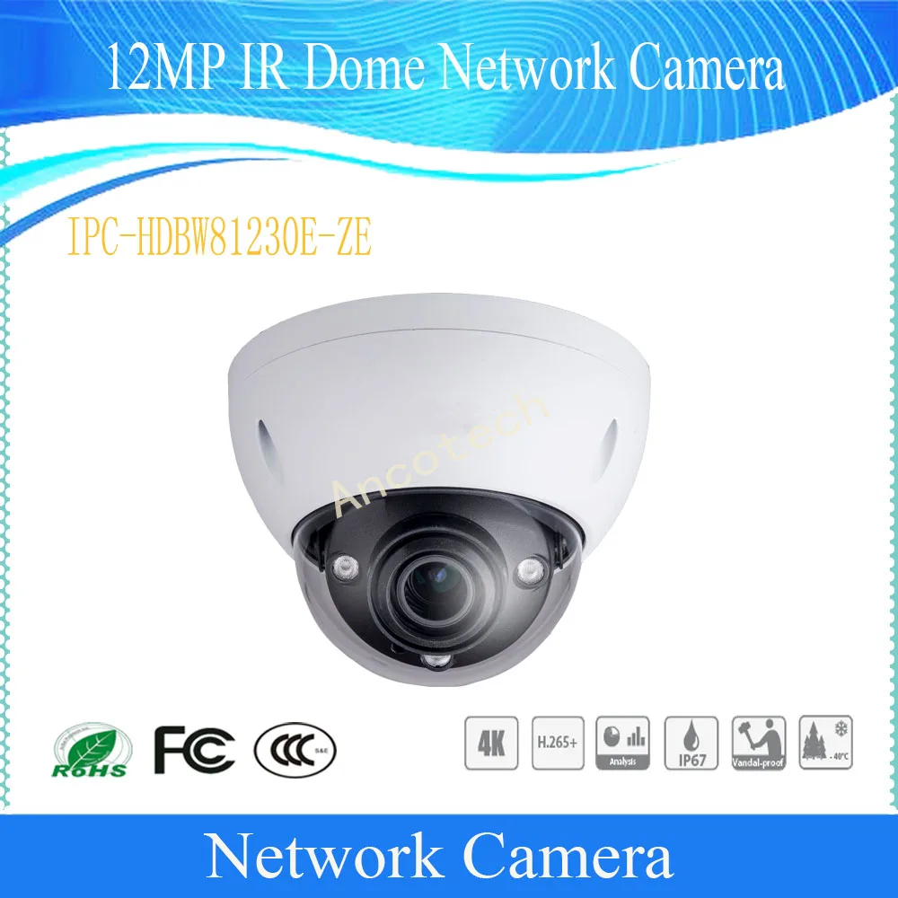 

Free Shipping Original DAHUA Security IPC 12MP DWDR IR Dome Surveillance Network Camera With POE+ IP67 IK10 DH-IPC-HDBW81230E-ZE