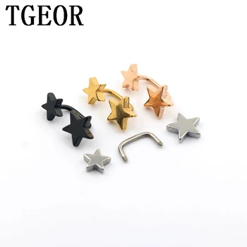 free shipping Hot new arrival star earring titanium plated colors 30pcs 1.2*8*6/10mm surgical Stainless Steel ear piercing
free shipping Hot new arrival star earring titanium plated colors 30pcs 1.2*8*6/10mm surgical Stainless Steel ear piercing