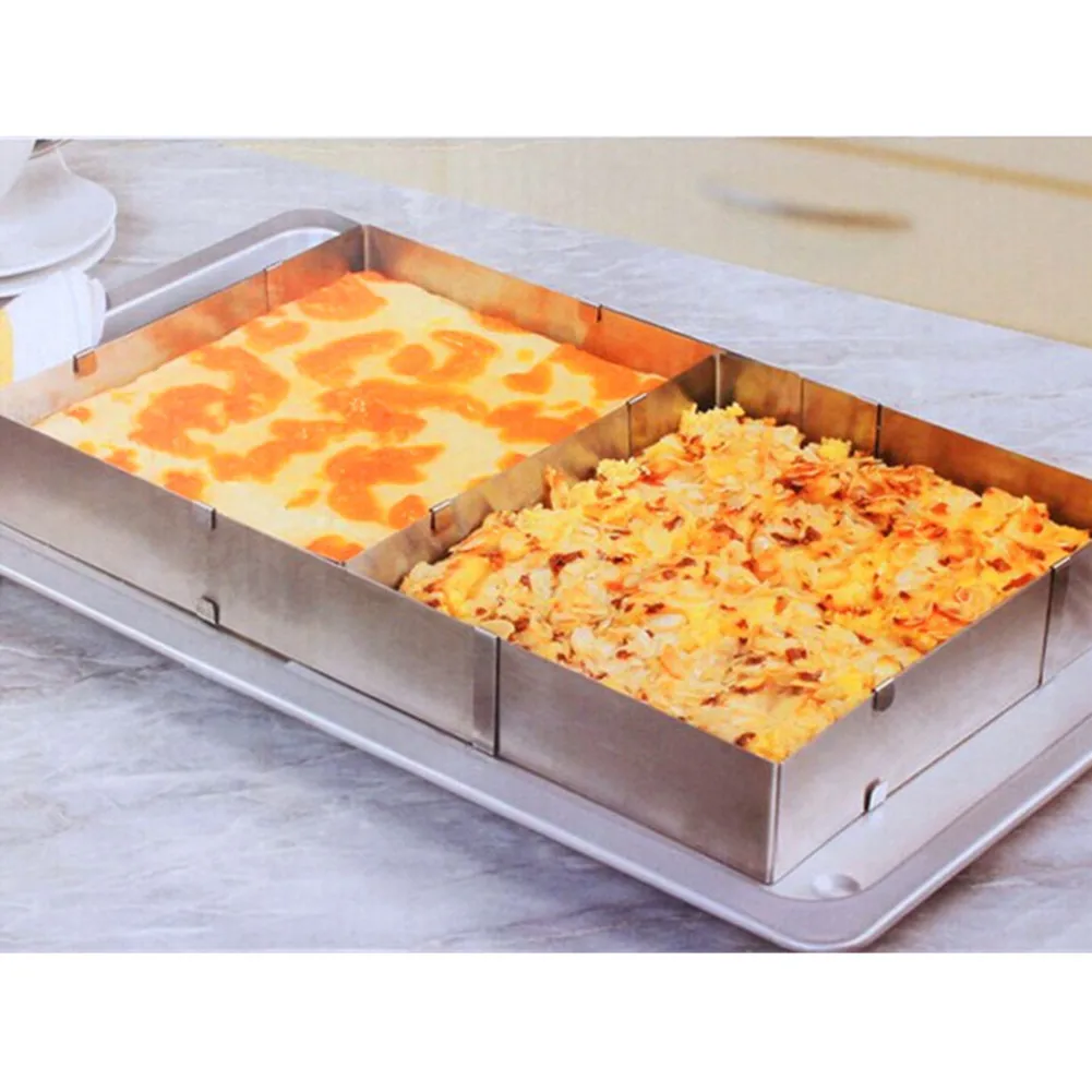 Stainless Steel Cake Moulds Square Round Mousse Maker Expandable Ring Adjustable Cake Mold Mould Home Kitchen Bakery Baking Tool
Stainless Steel Cake Moulds Square Round Mousse Maker Expandable Ring Adjustable Cake Mold Mould Home Kitchen Bakery Baking Tool