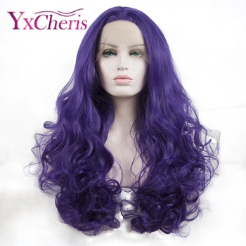 Purple Lace Front Wig Heat Resistant 24'' Fiber Long wavy Wigs For women Cosplay Lace Wig
Purple Lace Front Wig Heat Resistant 24'' Fiber Long wavy Wigs For women Cosplay Lace Wig